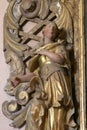 St. Catherine of Alexandria statue on the altar of St. Barbara at the Church of the Assumption in Taborsko, Croatia