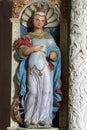 St. Catherine of Alexandria, statue on the altar of St. Mary in the church of Our Lady of the Snows in Volavje, Croatia