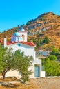 Greek rural landscape with St Catherine monastery