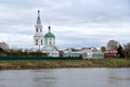 St. Catherine\'s convent. Russia, the city Tver. View of the monastery from the Volga river.
