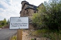 St Catherines Chapel on the Rock Church in the Rocky Mountains of Colorado, sign Royalty Free Stock Photo