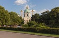 St. Charles`s Church Karlskirche in the Karlsplatz square, Vienna, Austria. Royalty Free Stock Photo