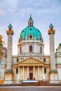 St. Charles's Church (Karlskirche) in Vienna, Austria Royalty Free Stock Photo