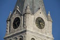 ST. CHARLES, UNITED STATES - Feb 20, 2008: Church clock tower