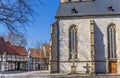 St. Christophorus church and old houses in Werne Royalty Free Stock Photo