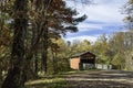 Shaeffer Campbell Covered Bridge autumn landscape Royalty Free Stock Photo