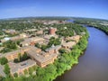 St. Cloud University is a College on the Mississippi River in Central Minnesota Royalty Free Stock Photo