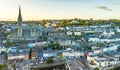 St Colman`s Cathedral Cobh Cork Ireland aerial amazing Irish landmark traditional town Royalty Free Stock Photo