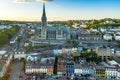 St Colman`s Cathedral Cobh Cork Ireland aerial amazing Irish landmark traditional town