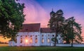 St. Coloman Church at sunset, Bavaria, Germany Royalty Free Stock Photo