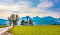 St. Coloman Pilgrimage Curch in Schwangau, Bavaria, Germany Royalty Free Stock Photo