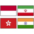 Four countries in the world are shown in this figure.