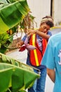 St croix usvi cruzan rum guide with banana flower Royalty Free Stock Photo