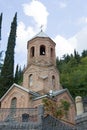 St. David s Church `Mamadaviti` on the slope of Mount Mtatsminda. Royalty Free Stock Photo