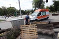 The 31st day of the protest against the government and the chief prosecutor set up barricades on Orlov most Eagle Bridge in