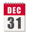 31st december calendar page icon. Happy New Year !