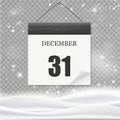 31st December. Winter. Holiday time. Day off. Calendar. Vector illustration. EPS 10