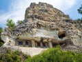 St. Dimitri Basarbov rock carved church in Bulgaria Royalty Free Stock Photo