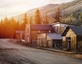 St. Elmo Old Western Ghost Town in the middle of mountains Royalty Free Stock Photo