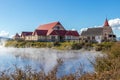 St. Faith`s Anglican Church  at lakeside in Rotorua, New Zealand Royalty Free Stock Photo