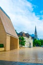 St, Florin cathedral, Old and new parliament in Vaduz...IMAGE Royalty Free Stock Photo
