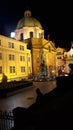 St Francis of Assisi church on the Charles Bridge in Prague, Capital of the Czech Republic crossing the River Vlatva. Royalty Free Stock Photo