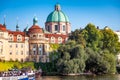 St. Francis of Assisi Church viewed from across the Vltava river