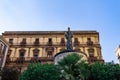 St. Francis of Assisi square with a monument to Cardinal Dusmet in Catania Sicily, Italy Royalty Free Stock Photo