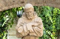 St. Francis of Assisi statue in colonial garden Royalty Free Stock Photo