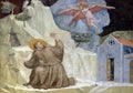 St. Francis Receiving the Stigmata, fresco by Giotto,Basilica di Santa Croce in Florence