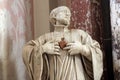 St. Francis Xavier, statue on the altar of St. Ignatius of Loyola in the Church of Saint Catherine of Alexandria in Zagreb Royalty Free Stock Photo