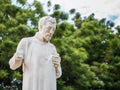 St. Francis Xavier statue in front of the ruins of St Paul's Chu