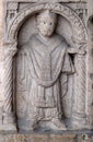 St. Geminianus, bass relief by followers of Wiligelmo, PrincesÃ¢â¬â¢ Gate, Modena Cathedral, Italy