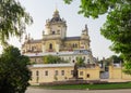 St. George Cathedral and monument Metropolitan Sheptytsky in Lvi
