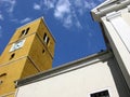 St. George church with yellow in clock tower in Lovran,Croatia