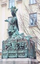 St. George and the Dragon`s Princess, Kopmanbrinken street, Stadsholmen, Gamla Stan, Stockholm, Sweden. Royalty Free Stock Photo