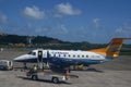 An InterCaribbean Airways Embraer 120 plane on tarmac at Maurice Bishop International Airport in Grenada