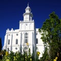 St. George Mormon LDS Temple White Stone Church Religion Royalty Free Stock Photo