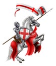 Saint George Medieval Knight on Horse Royalty Free Stock Photo