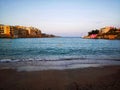 St George`s Bay at St Julians Malta Royalty Free Stock Photo