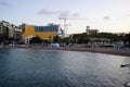 St George`s Bay in Paceville,Malta Royalty Free Stock Photo