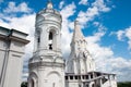 St. George's bell tower and Church of the Ascension in , Moscow. Royalty Free Stock Photo