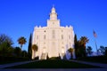 St George Utah LDS Mormon Temple in Early Morning Royalty Free Stock Photo
