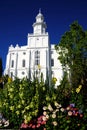 St. George Mormon LDS Temple White Stone Church Religion Royalty Free Stock Photo