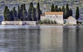 St.Georges island on the calm waters of Kotor Bay,Perast,Montenegro