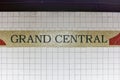 42 St - Grand Central Subway Station Royalty Free Stock Photo