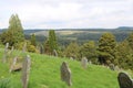 View from the grave yard of Saint Gwynno Church Wales Royalty Free Stock Photo