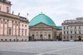 St. Hedwig Cathedral with green rooftop in Babelplatz, Berlin Germany Royalty Free Stock Photo