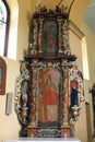 St Helena altar at St Andrew`s Church in Laz, Croatia