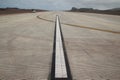 ST HELENA - OCTOBER 12, 2015: The runway at St Helena's first international airport as construction nears completion